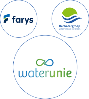 Logo's Farys, Waterunie en Waterunie